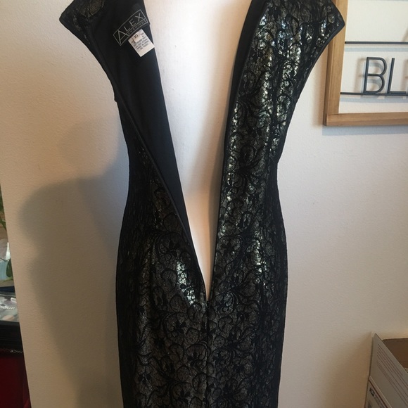 Formal Gold Sequence Maxi Dress - Picture 9 of 12